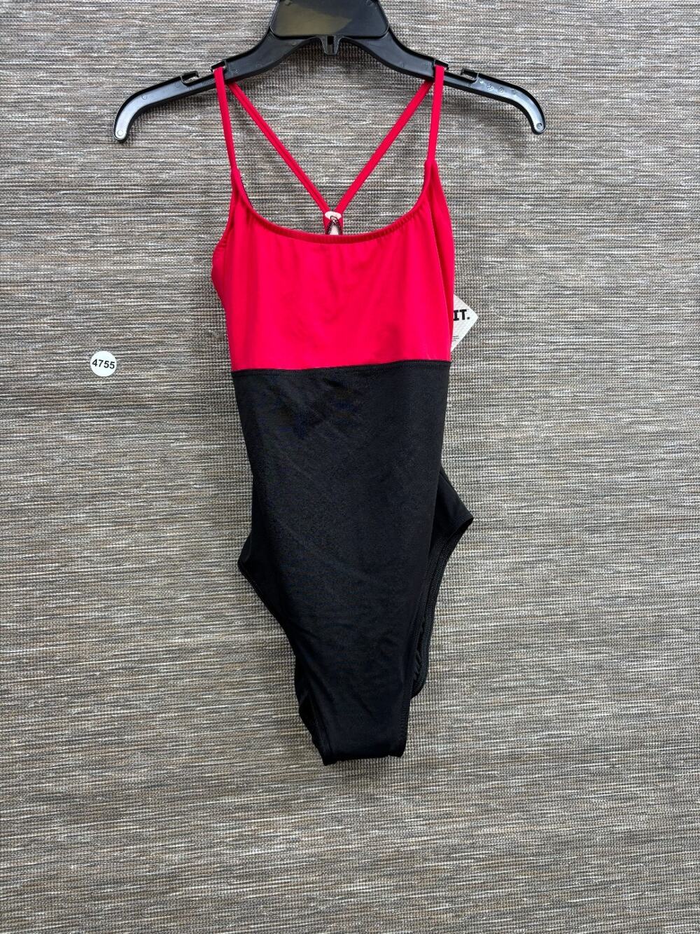 L.L Bean One Piece Swimsuit Womens Size 10 Long Black Red NEW